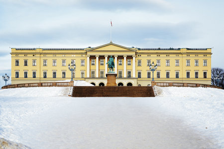 The Royal Palace in Oslo, Norwayのeditorial素材