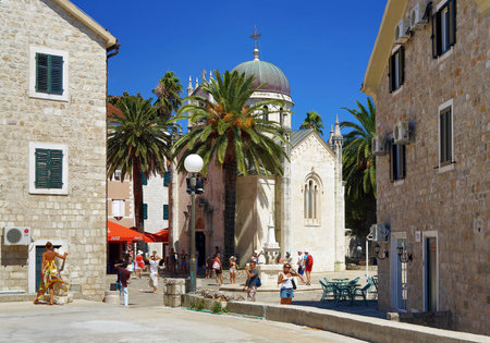 Church of Archangel Michael in Herceg Novi, Montenegroのeditorial素材