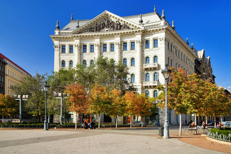The building on Freedom Square in Budapest, Hungaryのeditorial素材
