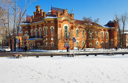 The building of the Irkutsk Regional Museum, Russiaのeditorial素材