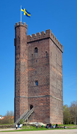 Medieval tower called Karnan in Helsingborg, Swedenのeditorial素材