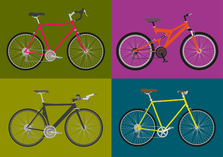 4 Types of Bikeのイラスト素材