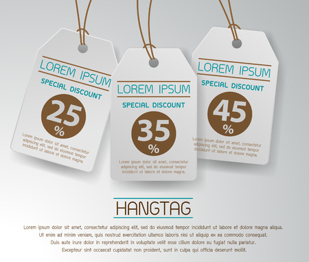 Three Tags Template Illustrationのイラスト素材