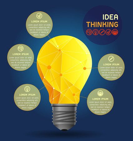 Idea Thinking Illustrationのイラスト素材