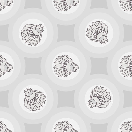 Seamless badminton ball pattern, shuttlecock seamless background, sport light pattern with birdies can be used for web page backgrounds, pattern fillsのイラスト素材