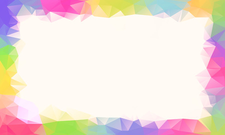 Colorful rainbow polygon background or vector frame. Rainbow colors.のイラスト素材