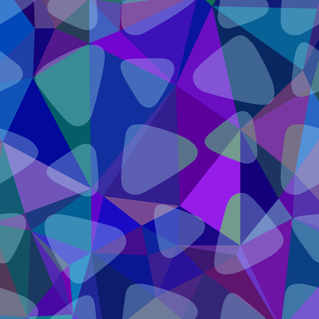 Blue, purple and navy abstract polygonal backgroundのイラスト素材