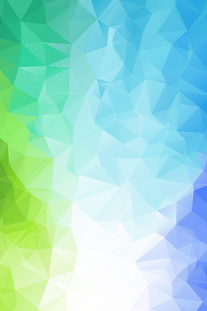 Shades of green fresh spring abstract polygonal geometric background low poly. illustrationのイラスト素材