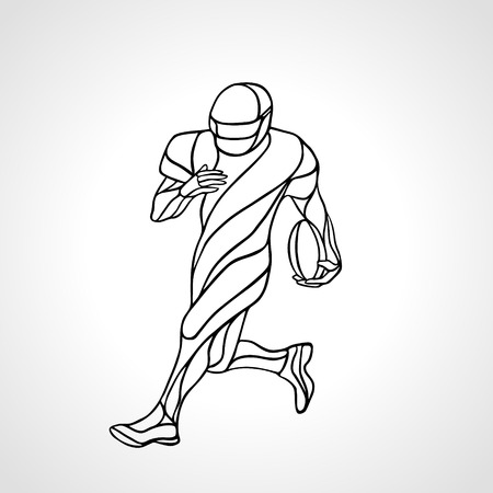 Abstract american football playerのイラスト素材