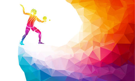 Table tennis female player.のイラスト素材