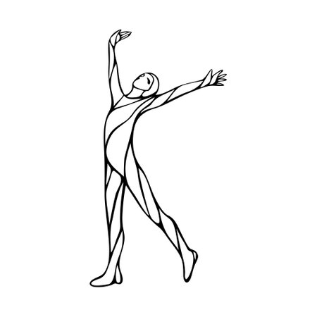 Healthy Life Arm raised silhouette vector illustrationのイラスト素材