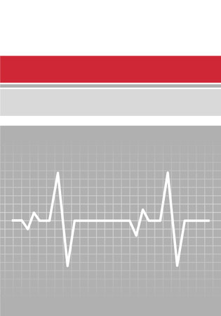 Book Cover with the cardiogram. Vector illustrationのイラスト素材