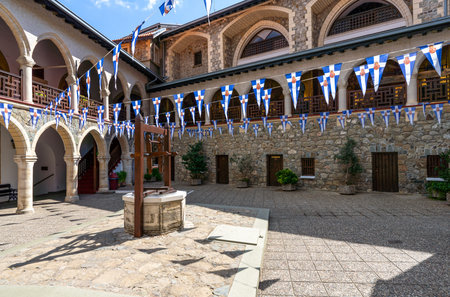 Courtyard of the Kykkos Monastery in Cyprus