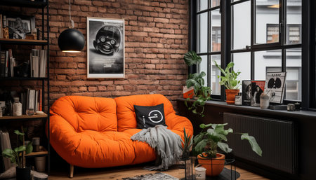 Beautifully Designed Cozy and Bright Living Room with Stylish Decor and Comfortable Furnitureの素材
