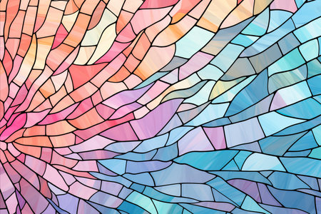 Pastel Geometric Mosaic Pattern in Soft Shades for Backgrounds and Decorative Designの素材