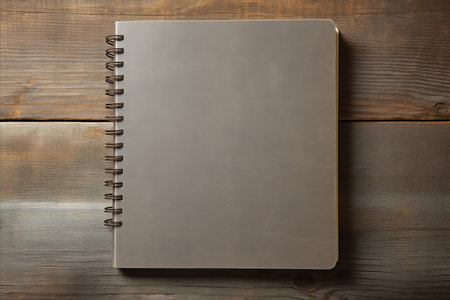 Notepad pen gray backgroundの素材