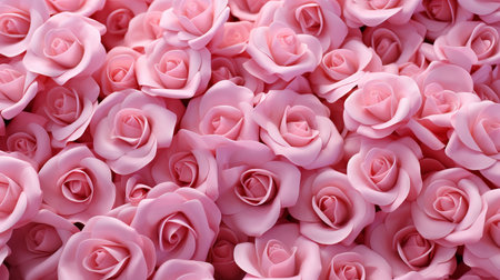 Vibrant Cluster of Roses Against Clean, Spacious Background for Creative Text Integrationの素材