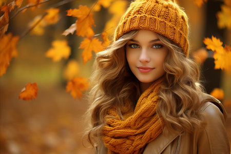 Stunning Portrait of a Beautiful Young Woman Walking Down the Vibrant City Streetの素材