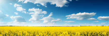 A Picture-Perfect View of Lush Spring Meadows in Full Bloom, Bathed in the Warmth of Sunlightの素材