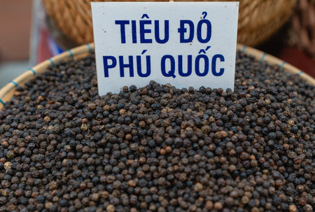Black pepper from Phu Quoc Vietnamの写真素材