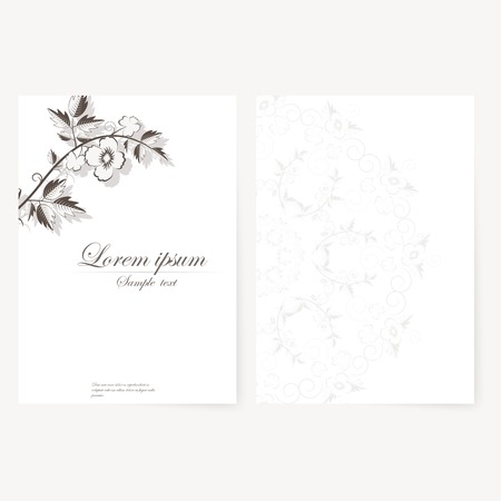 Vector template for folder, brochure, business card and birthday invitation.のイラスト素材