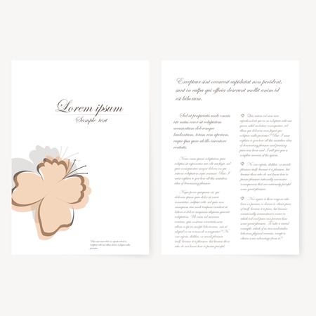 Vector template for folder, brochure, business card and birthday invitation.のイラスト素材