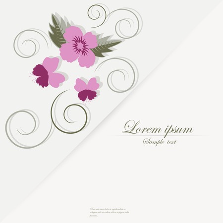 Vector template for folder, brochure, business card and birthday invitation.のイラスト素材