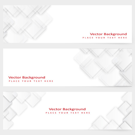 Abstract template horizontal banner with  white squaresのイラスト素材
