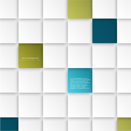 Abstract vector background with square tiles . The template is ready to accommodate your textのイラスト素材