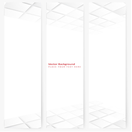 Set of abstract template vertical perspective banner with square tilesのイラスト素材