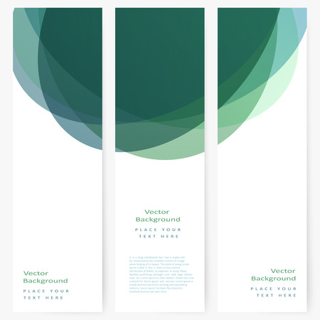 Set of abstract template banner with color circlesのイラスト素材