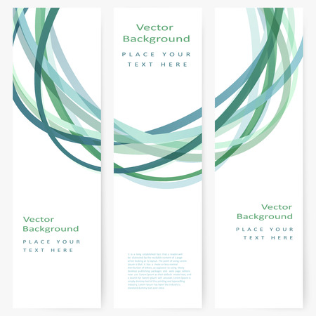 Set of abstract template banner with color circlesのイラスト素材