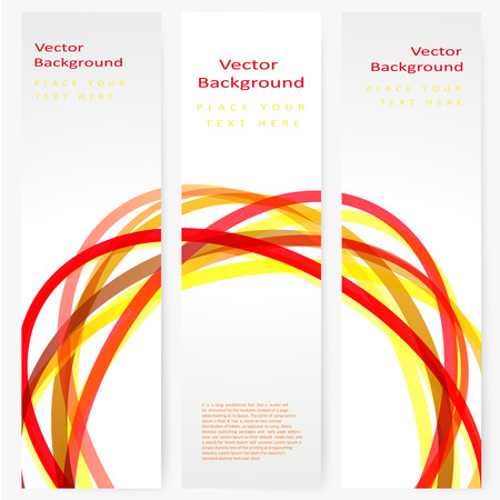 Set of abstract template banner with color circlesのイラスト素材