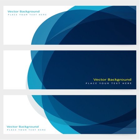 Set of abstract template banner with color circlesのイラスト素材