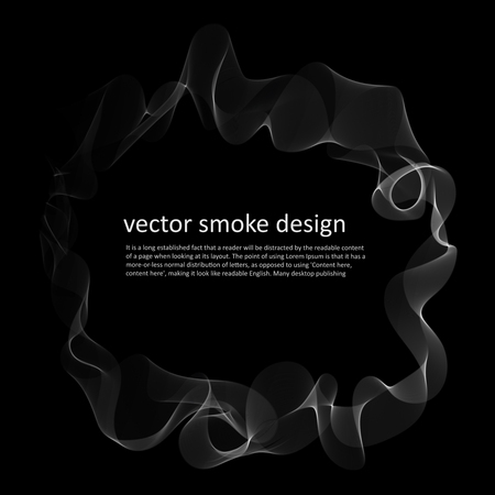 Abstract vector monochrome background with cigarette smokeのイラスト素材