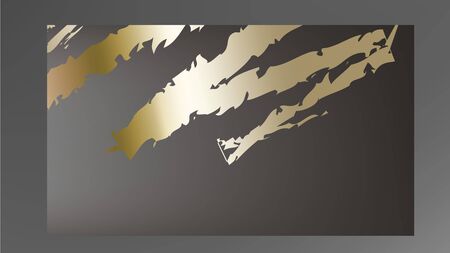 Golden paint smear on dark background realistic vector. Beautiful vintage black gold design for wedding ceremony invitation card, holiday or Christmas sale banner and birthday congratulationのイラスト素材