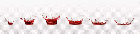 Vector splashes of wine, red juice or bloodのイラスト素材