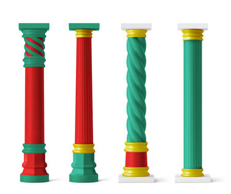 Chinese pillars for pagoda and gazeboのイラスト素材