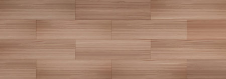 Wooden floor texture. Vector realistic illustration of wood plank or tile pattern for home or office interior design, seamless light brown natural parquet pattern top view, rustic wall decorationのイラスト素材