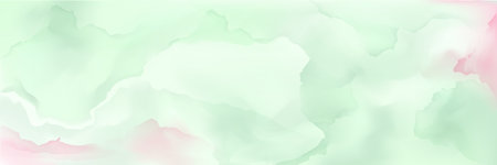 Watercolour brushstroke background in soft pastel hues. Delicate subtle blurring effect, light airy gradient. Ethereal dreamy backdrop for gentle spring designs. Watercolor abstract vector bg.のイラスト素材