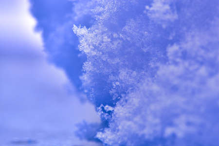 Blurred purple blue background. Calm abstract background. Blurred snow and ice. Fantastic natural. Cold winter.の写真素材