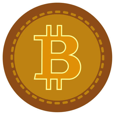 Bitcoin icon signs payment symbol. Cryptocurrencyのイラスト素材