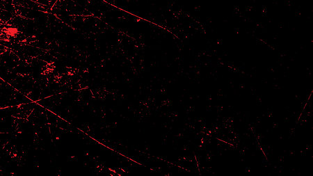 Black and red abstract background. Grunge texture. Design with many small chaotic red spots and lines on a black background. Grunge texture.のイラスト素材