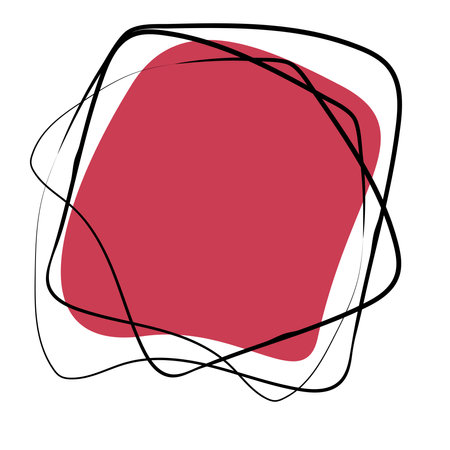 Organic shape with contours. Drops of patterns with numerous black outlinesの写真素材