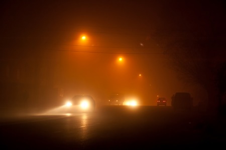 fog in the cityの写真素材