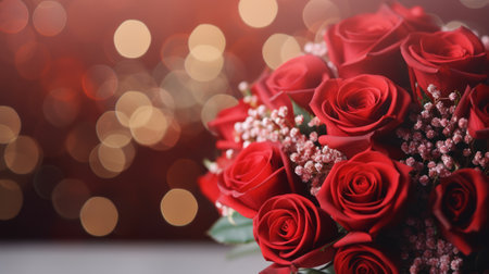 Top view pastel color hearts and roses on gray background, mother's day, women's day or Valentine's day concept.の素材