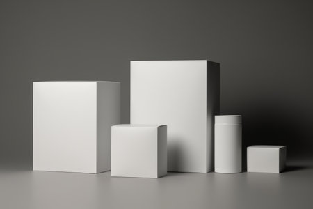 A mock-up blank white template for product packaging.の素材