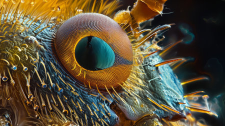 Microscopic insects or invertebrates macro close up, exploring the intricate details of their microscopic anatomy.の素材