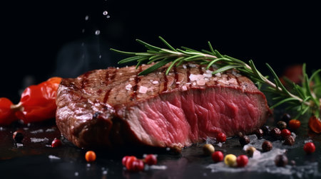 Close up meat beef ribeye raw steak.の素材