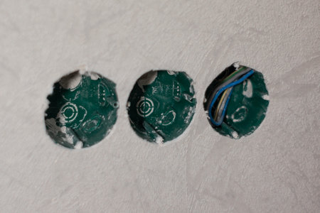 holes in the wall for electrical outlets